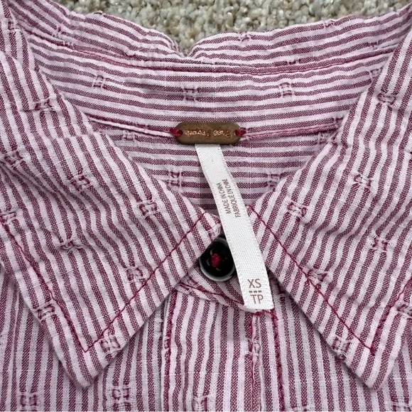 Free People No Limits Stripe Stretch
Cotton Shirt - Picture 12 of 16